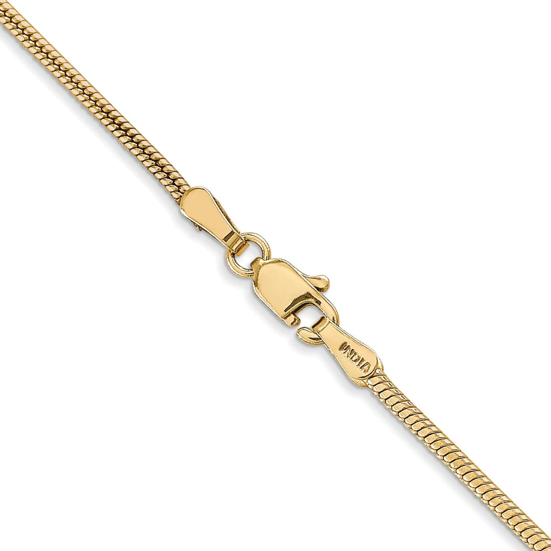 14k Yellow Gold 1.40mm Solid Round Snake Chain