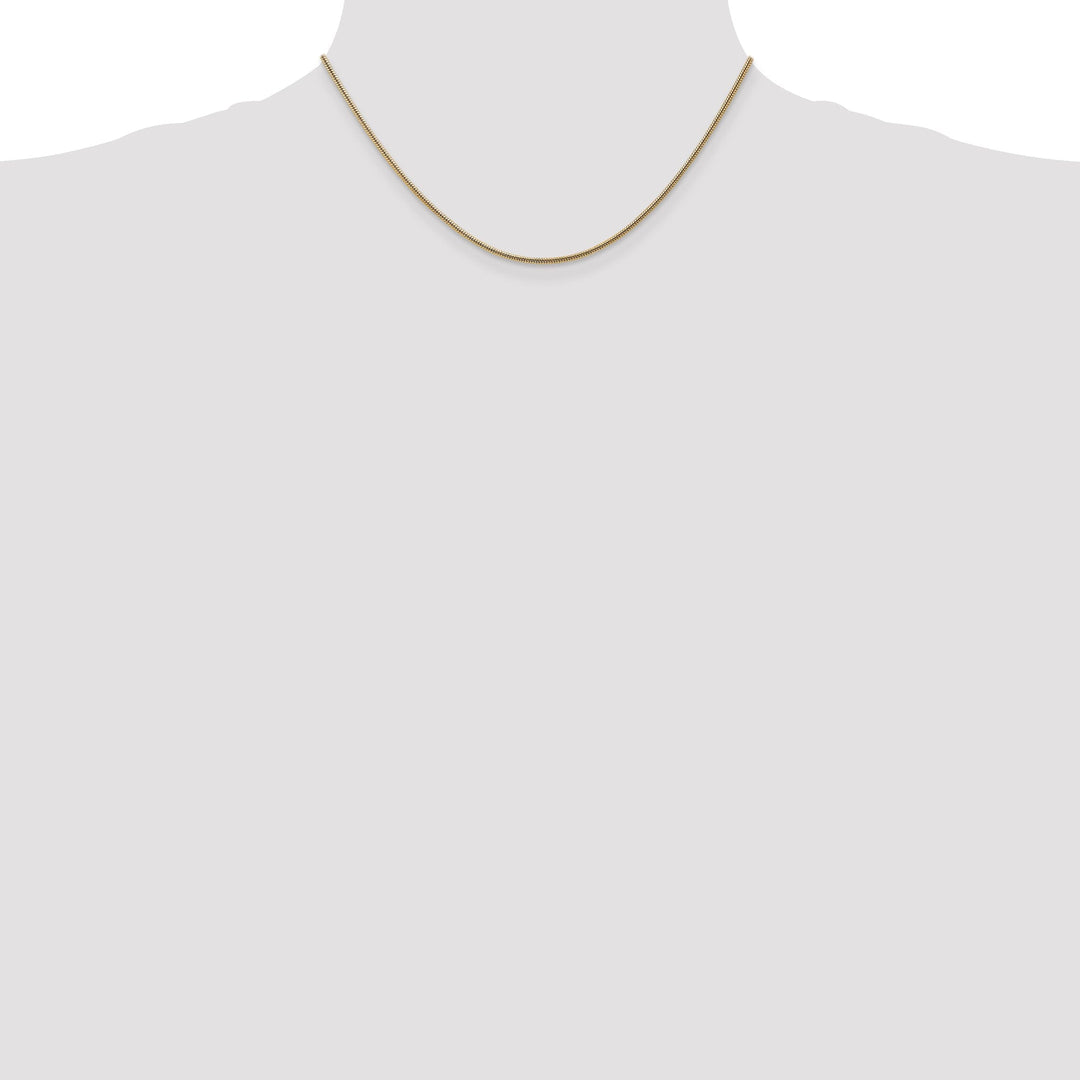 14k Yellow Gold 1.40mm Solid Round Snake Chain