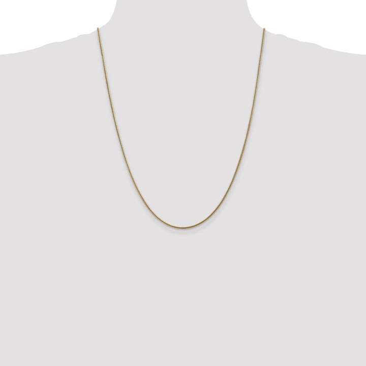 14k Yellow Gold 1.40mm Solid Round Snake Chain