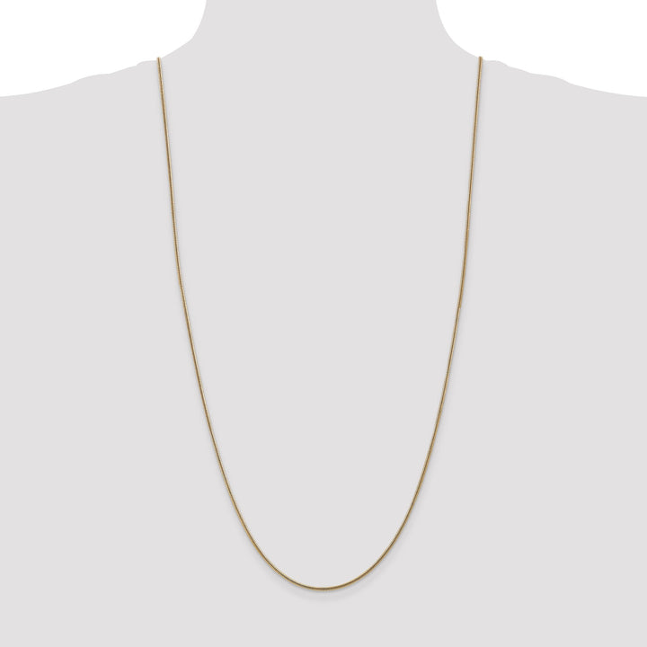 14k Yellow Gold 1.40mm Solid Round Snake Chain