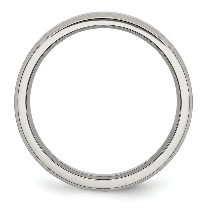 Stainless Steel Beveled Edge Brushed Polished Band