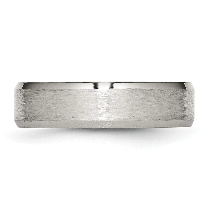 Stainless Steel Beveled Edge Brushed Polished Band