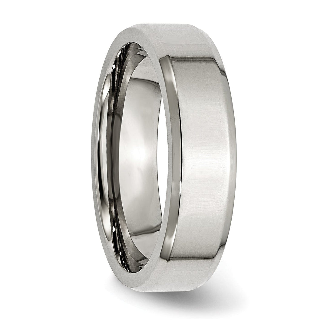 Stainless Steel Beveled Edge Polished Band