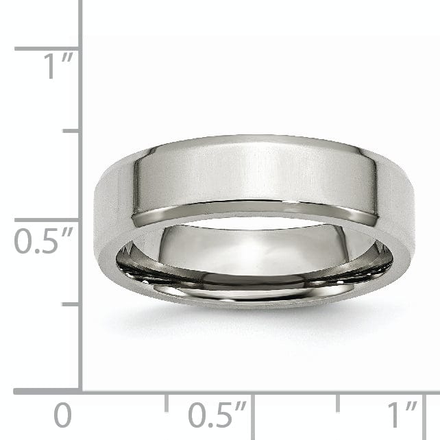 Stainless Steel Beveled Edge Polished Band