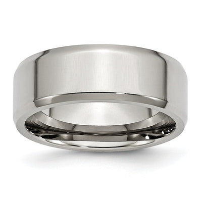 Stainless Steel Beveled Edge Polished Band at $ 28.14 only from Jewelryshopping.com