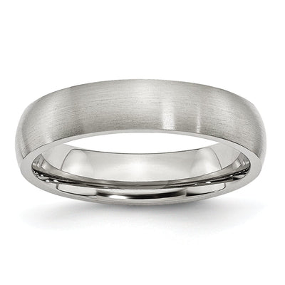 Stainless Steel Beveled Edge Brushed Band at $ 28.14 only from Jewelryshopping.com