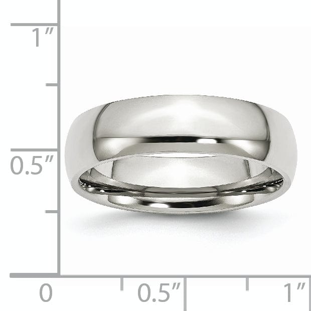 Stainless Steel Polished 6MM Band Ring