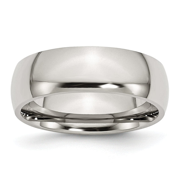 Stainless Steel Polished 7MM Band Ring