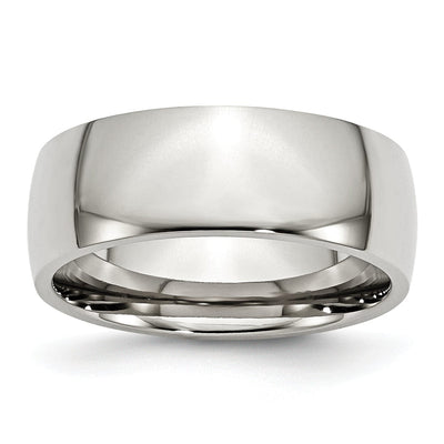 Stainless Steel Polished 8MM Band Ring at $ 28.14 only from Jewelryshopping.com