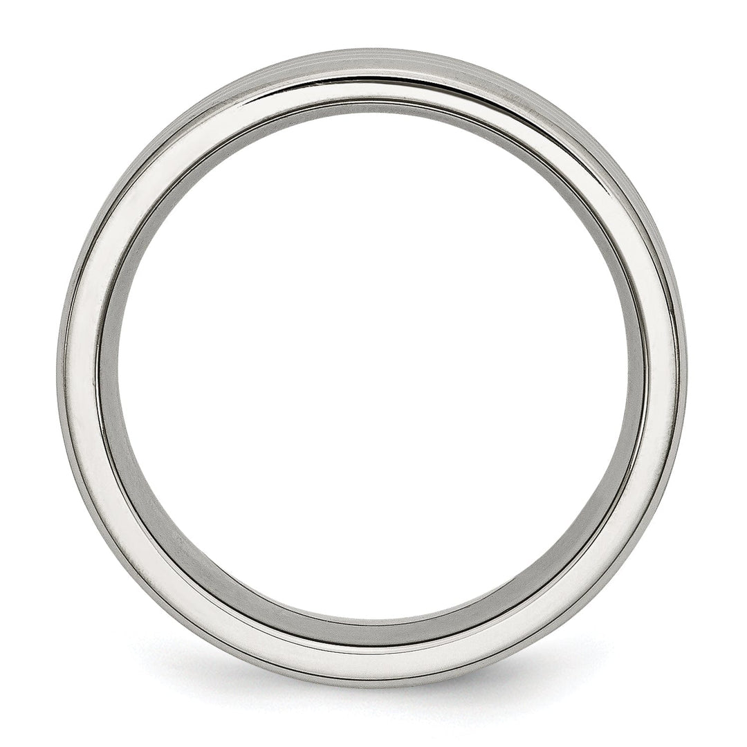 Stainless Steel Grooved 8MM Polished Band