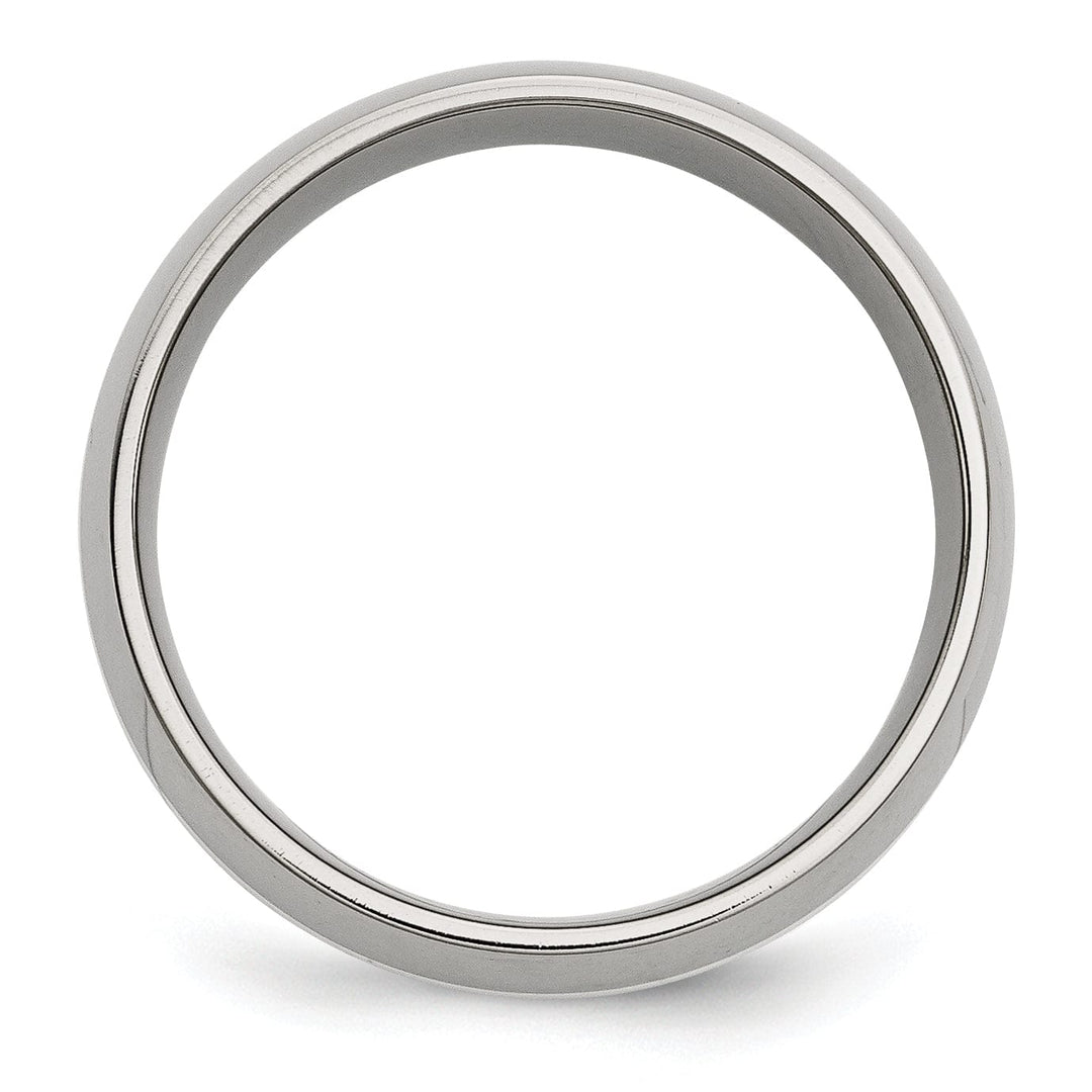 Stainless Steel Silver Inlay 6MM Unisex Ring