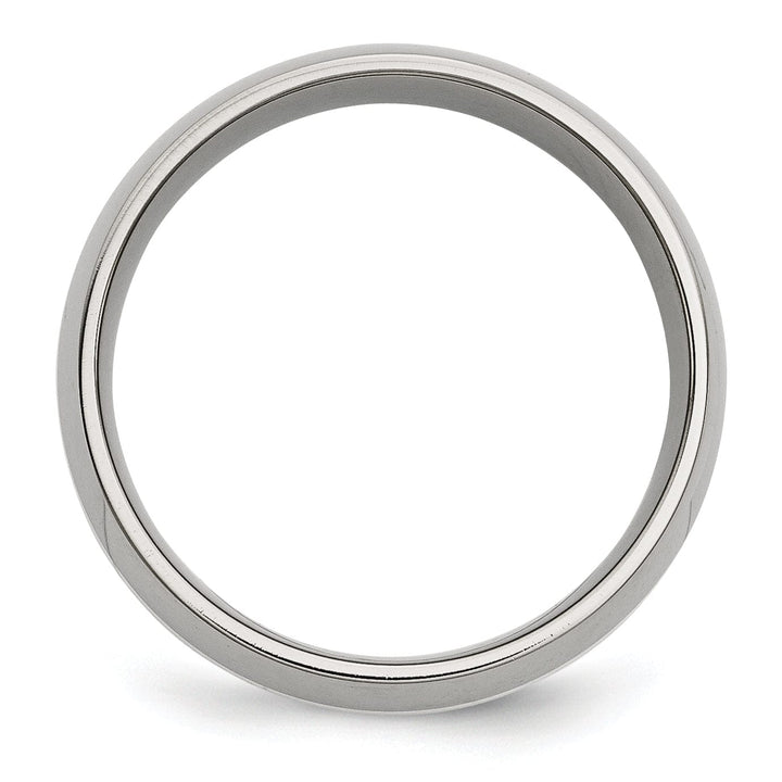 Stainless Steel Silver Inlay 6MM Unisex Ring