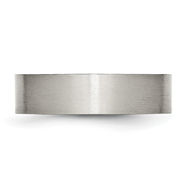 Stainless Steel Flat Brushed 6MM Band Ring