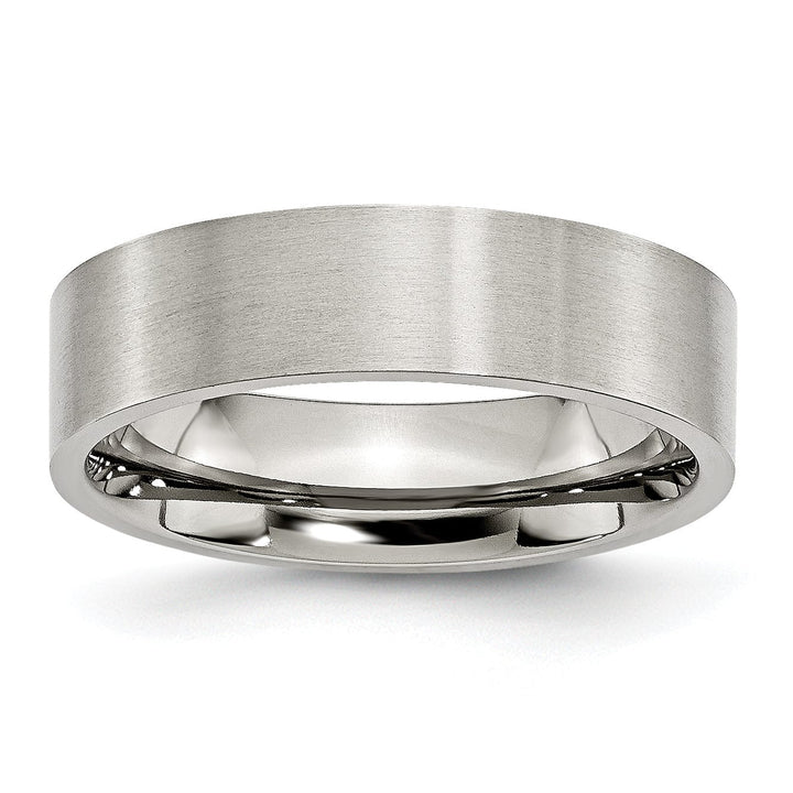 Stainless Steel Flat Brushed 6MM Band Ring