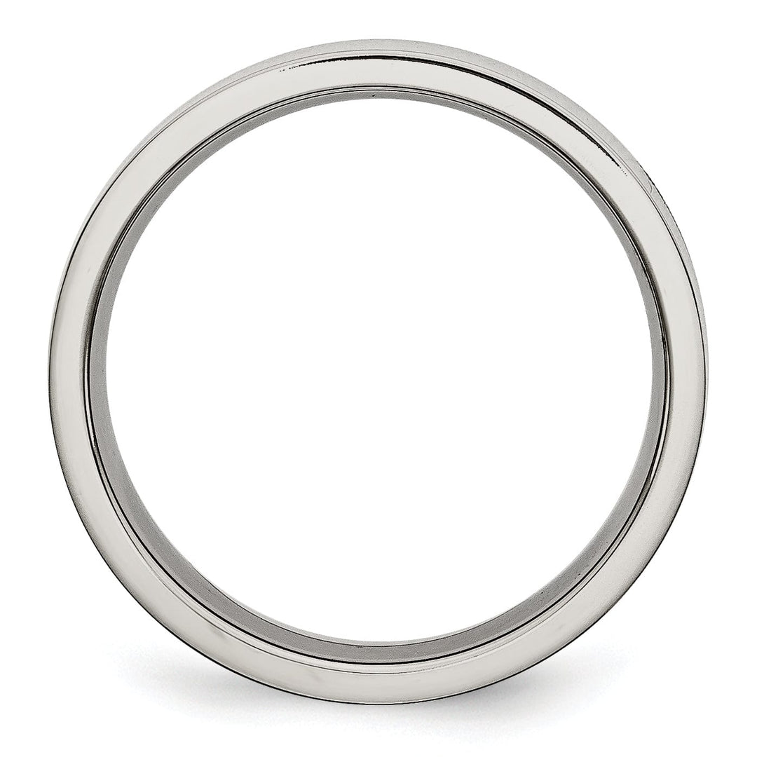 Stainless Steel Flat Polished 5MM Unisex Ring