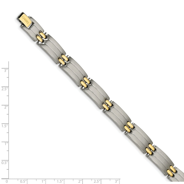Stainless Steel 24k Gold Fold Over Bracelet
