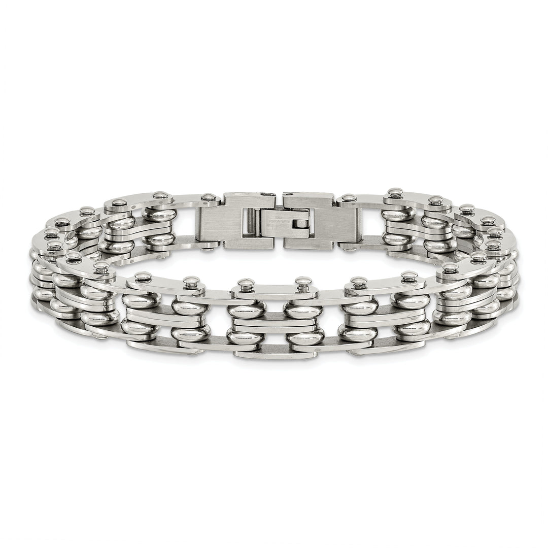 Stainless Steel Fold Over Bracelet