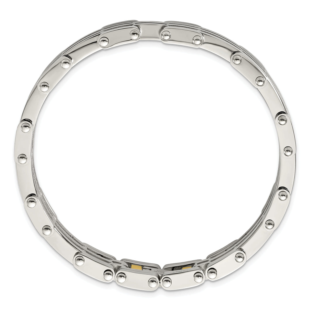 Stainless Steel Fold Over Bracelet