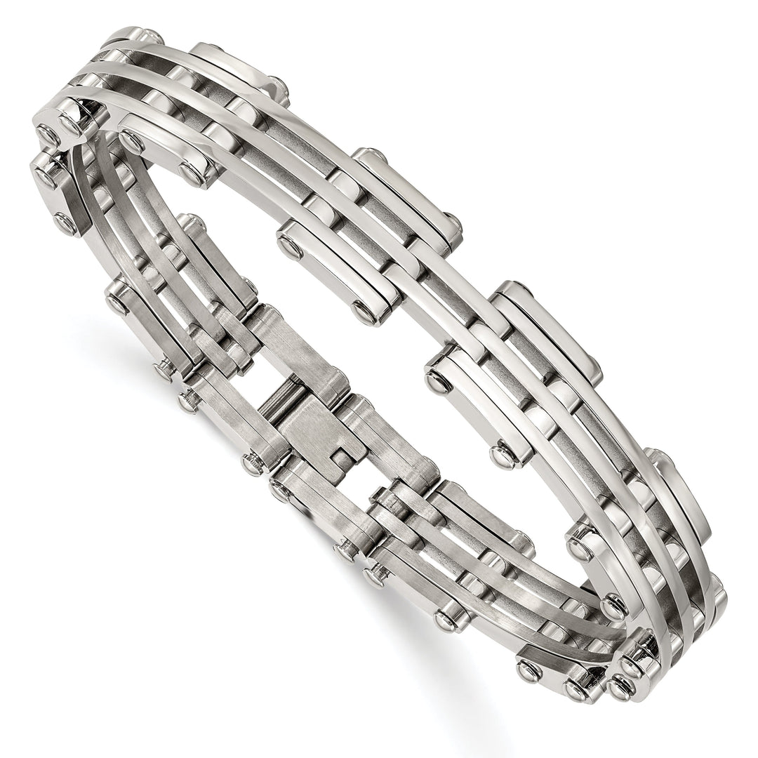 Stainless Steel Fold Over Bracelet