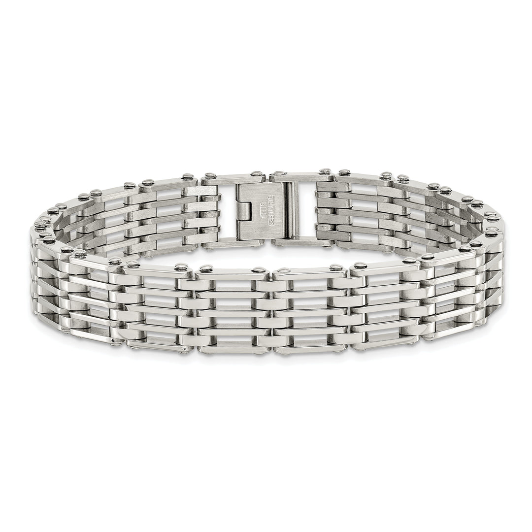 Stainless Steel Fold Over Bracelet