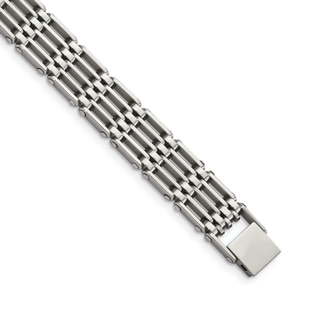 Stainless Steel Fold Over Bracelet