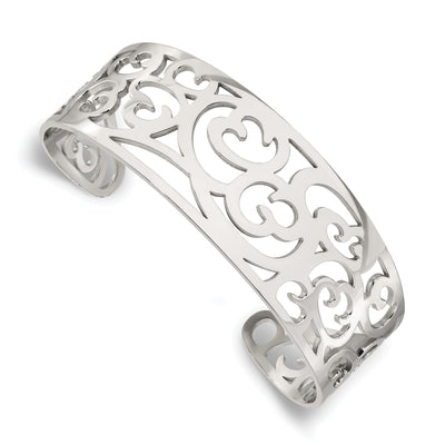 Stainless Steel Fancy Cuff Bracelet at $ 32.78 only from Jewelryshopping.com