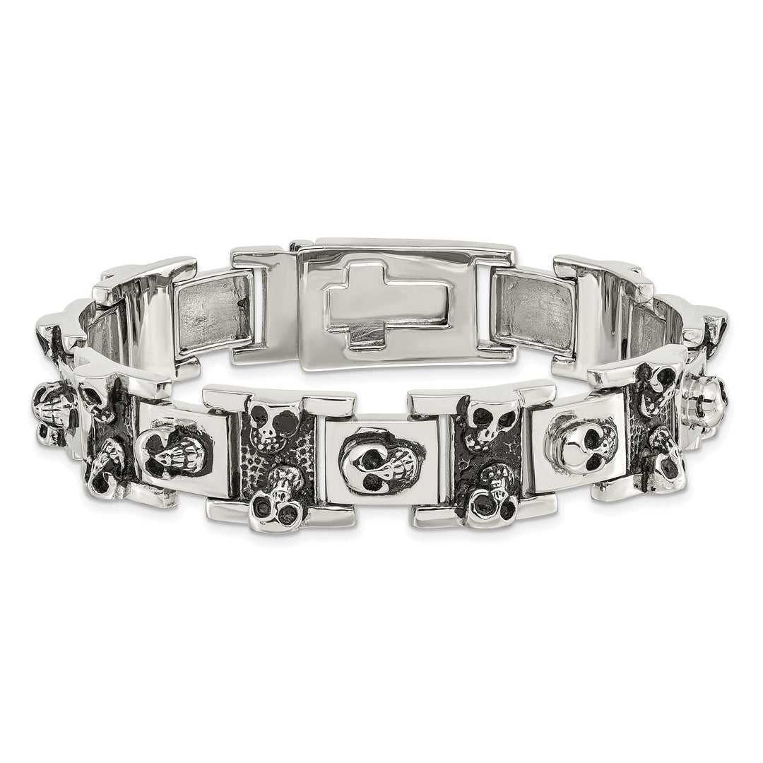 Stainless Steel Skull Bracelet