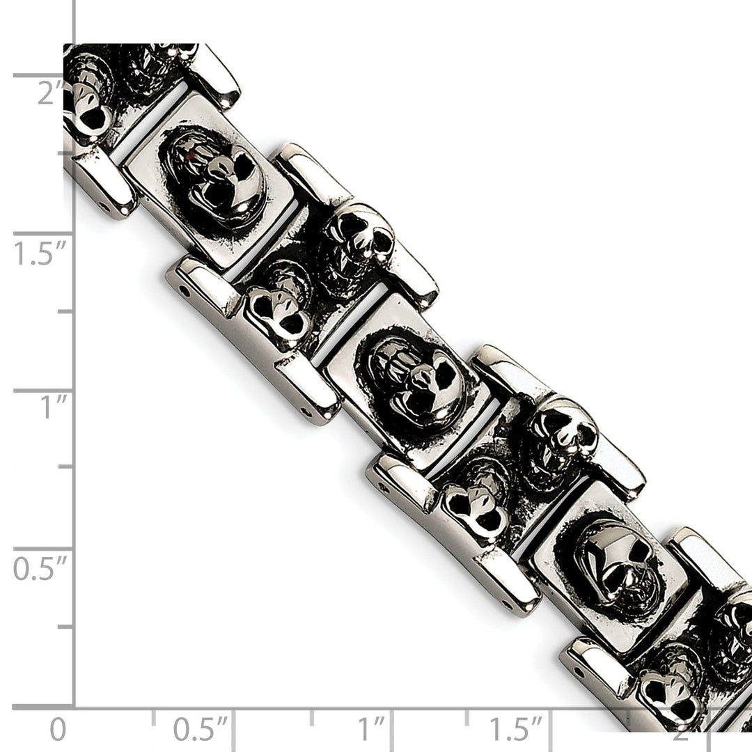 Stainless Steel Skull Bracelet