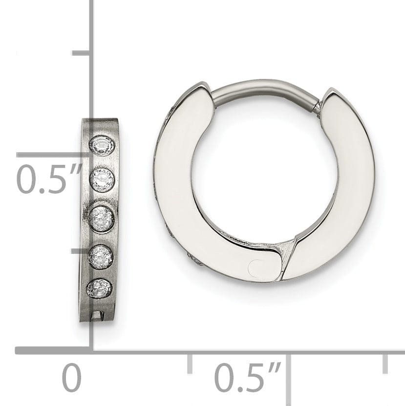 Stainless Steel Hinged Hoop Earrings