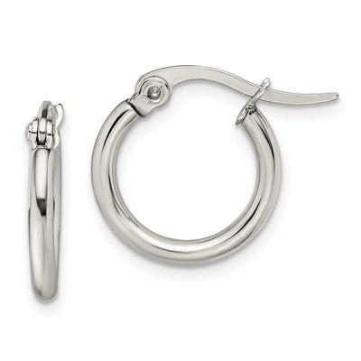 Stainless Steel Hoop Earrings 15.5MM Diameter at $ 11.4 only from Jewelryshopping.com