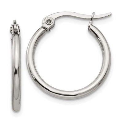 Stainless Steel Hoop Earrings 19.5MM Diameter at $ 11.88 only from Jewelryshopping.com