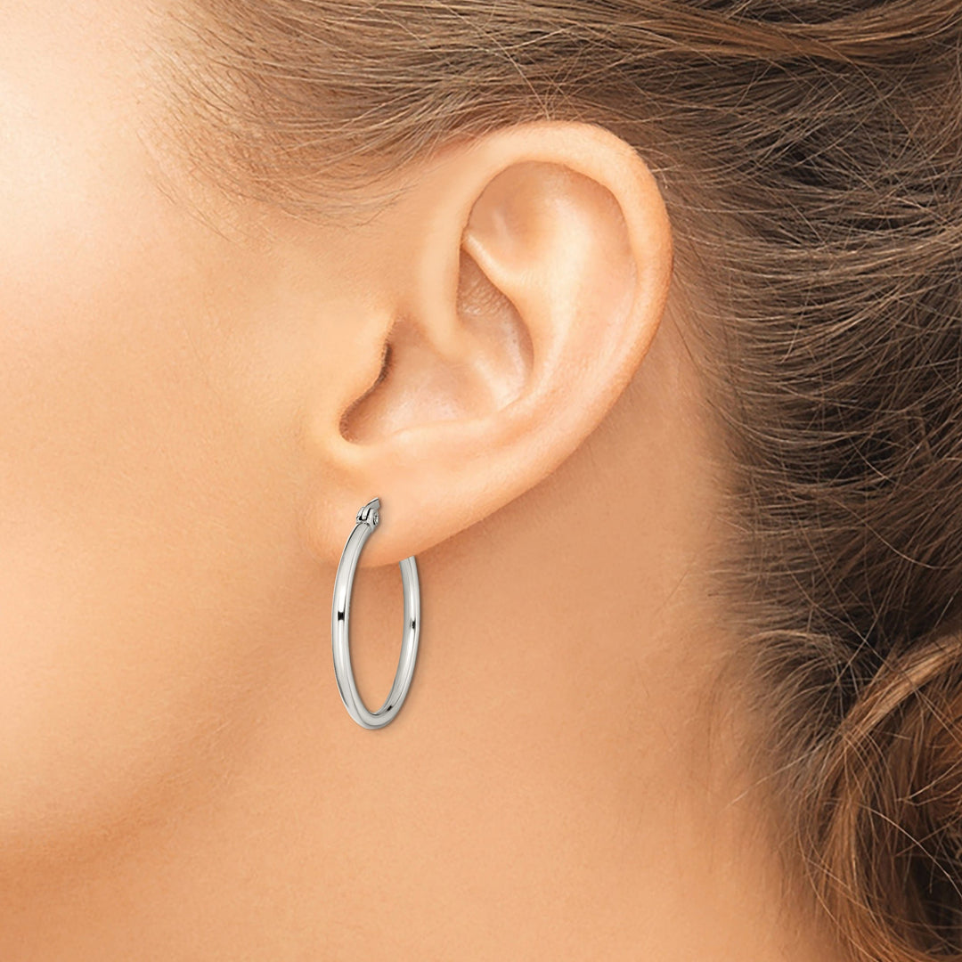 Stainless Steel Hoop Earrings 25MM Diameter