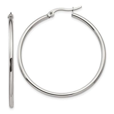 Stainless Steel Hoop Earrings 40.5MM Diameter at $ 12.83 only from Jewelryshopping.com