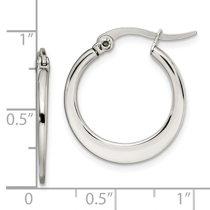 Stainless Steel Hoop Earrings 19MM Diameter