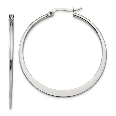 Stainless Steel Hoop Earrings 43MM Diameter at $ 13.3 only from Jewelryshopping.com