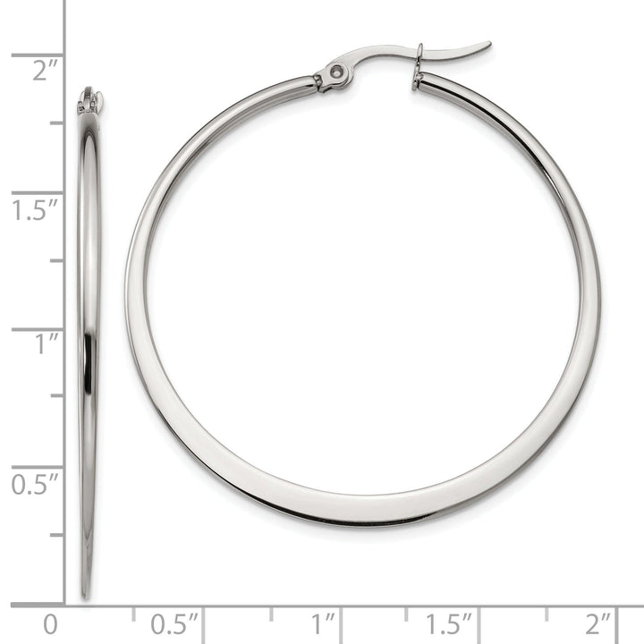 Stainless Steel Hoop Earrings 40MM Diameter