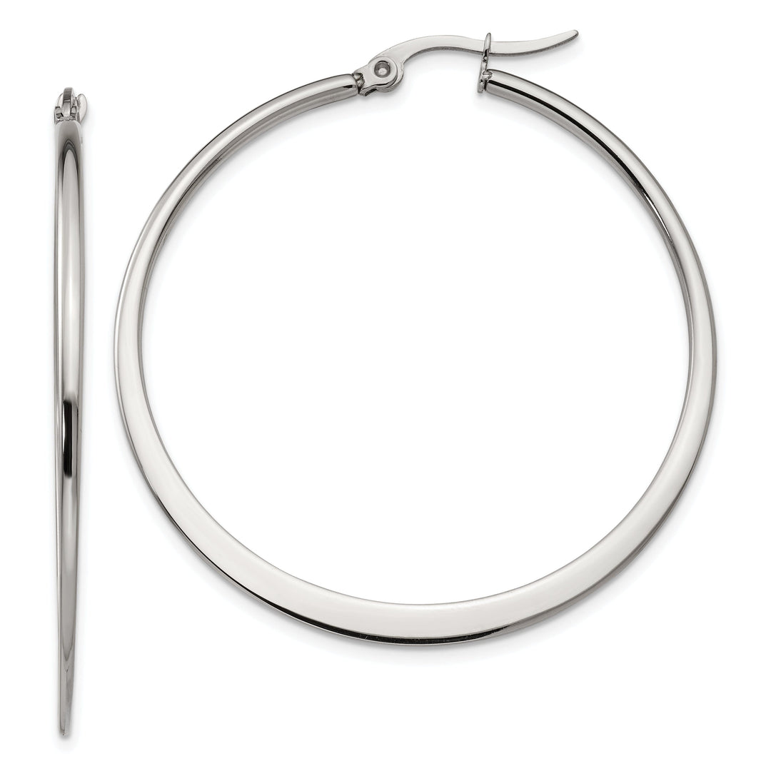 Stainless Steel Hoop Earrings 40MM Diameter