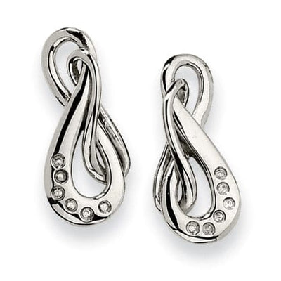 Stainless Steel Cubic Zirconia Earrings at $ 12.71 only from Jewelryshopping.com