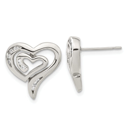 Stainless Steel Cubic Zirconia Earrings at $ 27.46 only from Jewelryshopping.com