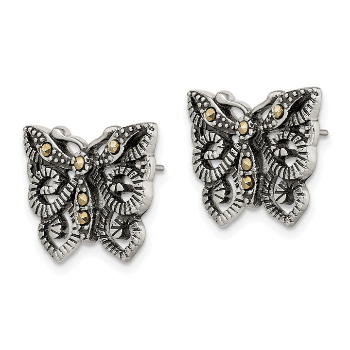 Stainles Steel Butterfly Post Earrings