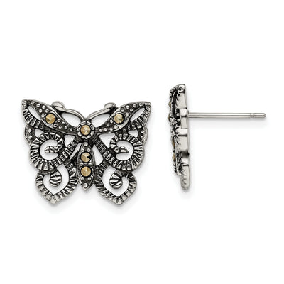 Stainles Steel Butterfly Post Earrings at $ 23.28 only from Jewelryshopping.com