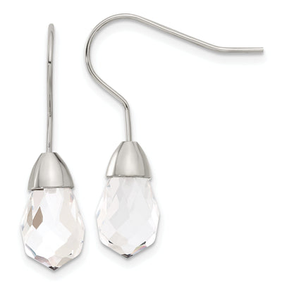 Stainless Steel Glass Shepherd Hook Earrings at $ 8.36 only from Jewelryshopping.com