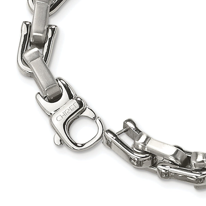 Stainless Steel Brushed and Polished Link Necklace