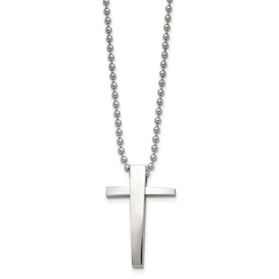 Stainless Steel Cross Beaded Necklace at $ 32.78 only from Jewelryshopping.com