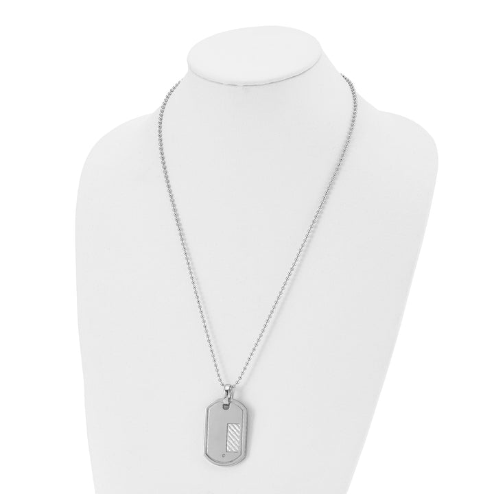 Stainless Steel 18k Gold Diamond Dog Tag Chain