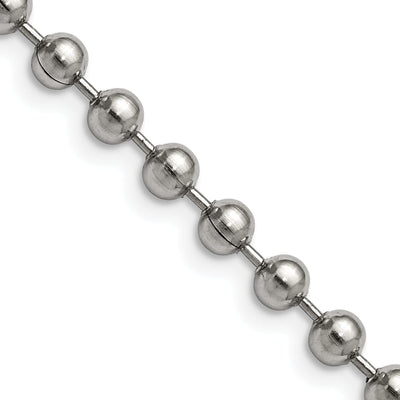 Staless Steel Ball Chain 5MM at $ 26.13 only from Jewelryshopping.com