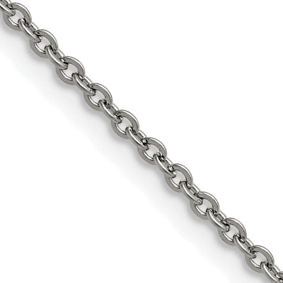 Stainless Steel Cable Chain 2.3MM at $ 11.88 only from Jewelryshopping.com