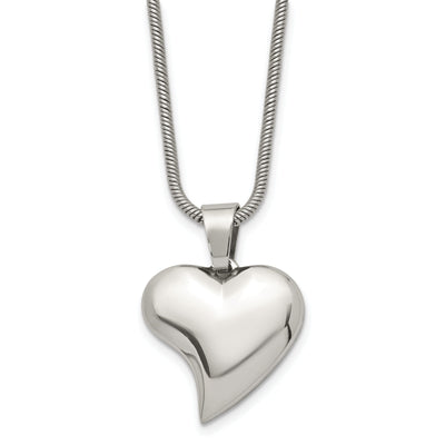Stainless Steel Heart Pendant Necklace at $ 28.03 only from Jewelryshopping.com