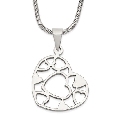 Stainless Steel Heart Pendant Necklace at $ 14.59 only from Jewelryshopping.com