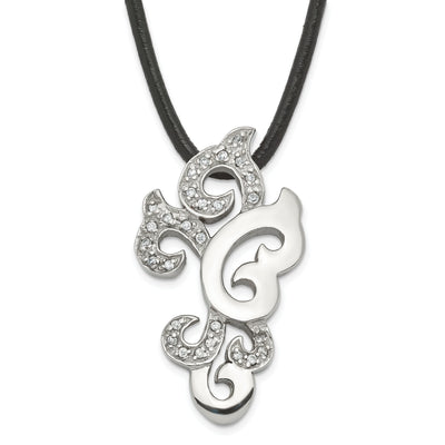 Stainless Steel Stylish C.Z Pendant Necklace at $ 21.17 only from Jewelryshopping.com